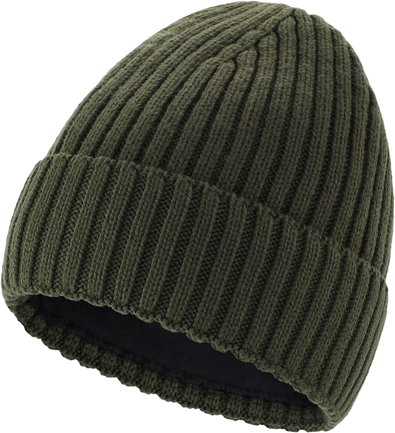 230816023748496_1 Connectyle Classic Men's Warm Winter Hats Thick Knit Cuff Beanie Cap with Lining - Image 1